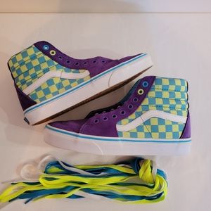 VAN'S Crazy Check Ultraviolet Hi-Tops
